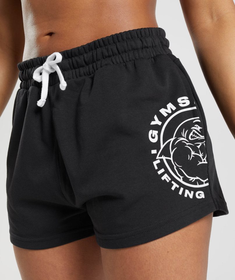 Women's Gymshark Legacy Shorts Black | NZ 4MTRAL